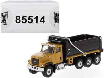 CAT Caterpillar CT681 Dump Truck Yellow and Black \High Line\" Series 1/87 (HO) Scale Diecast Model by Diecast Masters"""