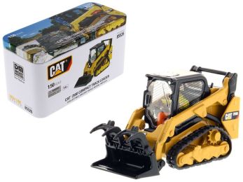 CAT Caterpillar 259D Compact Track Loader with Operator and 4 Interchangeable Work Tools \High Line Series\" 1/50 Diecast Model by Diecast Masters"""