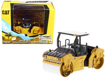 CAT Caterpillar CB-13 Tandem Vibratory Roller with ROPS \Play & Collect!\" Series 1/64 Diecast Model by Diecast Masters"""