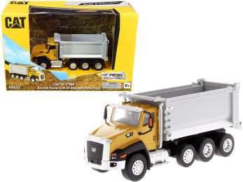 CAT Caterpillar CT660 Day Cab Tractor with OX Stampede Dump Truck \Play & Collect!\" Series 1/64 Diecast Model by Diecast Masters"""