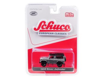 Land Rover Defender Silver \European Classics\" Series Limited Edition to 2400 pieces Worldwide 1/64 Diecast Model Car by Schuco"""