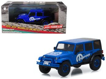 2012 Jeep Wrangler Unlimited \MOPAR\" Off Road Edition Blue \""All-Terrain\"" Series 1/43 Diecast Model Car  by Greenlight"""