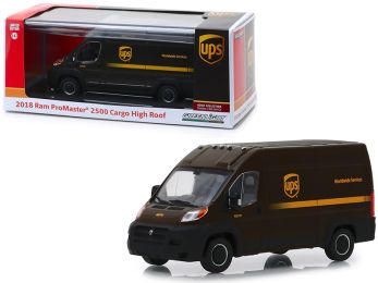2018 RAM ProMaster 2500 Cargo High Roof \United Parcel Service\" (UPS) \""Worldwide Services\"" Dark Brown 1/43 Diecast Model Car by Greenlight"""