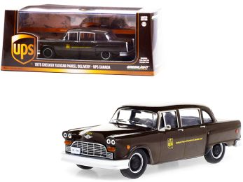 1975 Checker Taxicab Parcel Delivery Brown UPS United Parcel Service Canada Ltd 1/43 Diecast Model Car by Greenlight