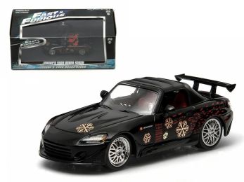 Johnny\'s 2000 Honda S2000 Black \The Fast and The Furious\" Movie (2001) 1/43 Diecast Model Car by Greenlight """