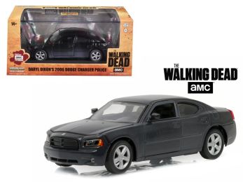 Daryl Dixon\'s 2006 Dodge Charger Police \The Walking Dead\" TV Series (2010-Current) 1/43 Diecast Model Car by Greenlight"""