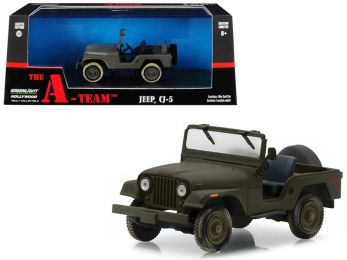 Jeep CJ-5 Army Green \The A-Team\" (1983-1987) TV Series 1/43 Diecast Model Car  by Greenlight"""