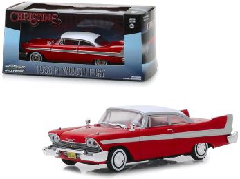 1958 Plymouth Fury Red \Christine\" (1983) Movie 1/43 Diecast Model Car by Greenlight"""