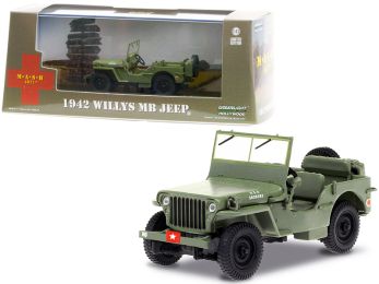 1942 Willys MB Jeep Army Green \MASH\" (1972-1983) TV Series 1/43 Diecast Model Car by Greenlight"""