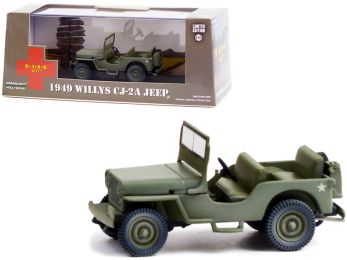 1949 Willys CJ-2A Jeep Army Green \MASH\" (1972-1983) TV Series 1/43 Diecast Model Car by Greenlight"""