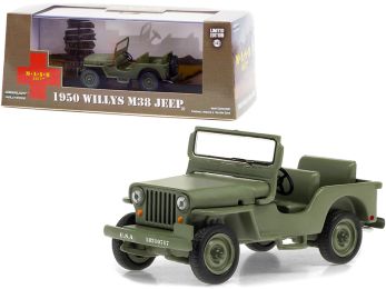 1950 Willys M38 Jeep Army Green \MASH\" (1972-1983) TV Series 1/43 Diecast Model Car by Greenlight"""
