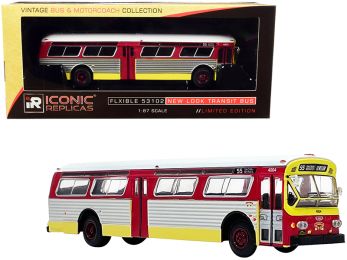 Flxible 53102 Transit Bus #55 \Sacramento\" \""Vintage Bus & Motorcoach Collection\"" 1/87 (HO) Diecast Model by Iconic Replicas"""