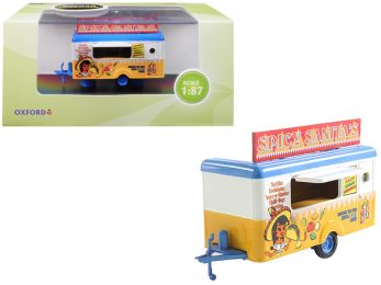 Mobile Food Trailer \Spicy Sanita\'s\" 1/87 (HO) Scale Diecast Model by Oxford Diecast"""