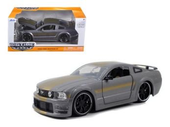 2006 Ford Mustang GT Grey With Gold Stripes 1/24 Diecast Car Model by Jada