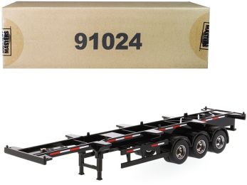 40\' Skeleton Trailer Black \Transport Series\" 1/50 Diecast Model by Diecast Masters"""