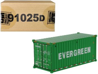 20\' Dry Goods Sea Container \EverGreen\" Green \""Transport Series\"" 1/50 Model by Diecast Masters"""