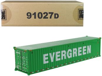 40\' Dry Goods Sea Container \EverGreen\" Green \""Transport Series\"" 1/50 Model by Diecast Masters"""
