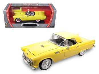 1955 Ford Thunderbird Yellow 1/18 Diecast Model Car by Road Signature