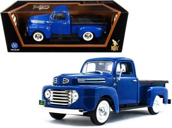 1948 Ford F-1 Pickup Truck with Bed Cover Dark Blue 1/18 Diecast Model Car by Road Signature