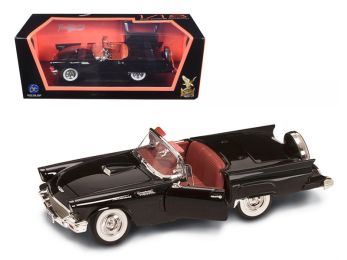 1957 Ford Thunderbird Convertible Black 1/18 Diecast Model Car by Road Signature