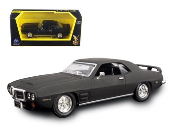 1969 Pontiac Firebird Trans Am Matt Black 1/43 Diecast Model Car by Road Signature