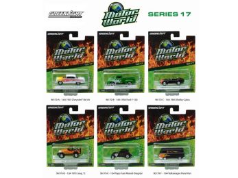 Motor World Series 17, 6pc Diecast Car Set 1/64 Diecast Model Cars by Greenlight