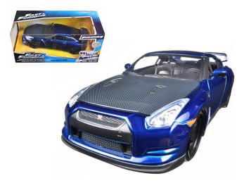 Brian\'s 2009 Nissan GTR R35 Blue \Fast & Furious 7\" Movie 1/24 Diecast Model Car by Jada"""