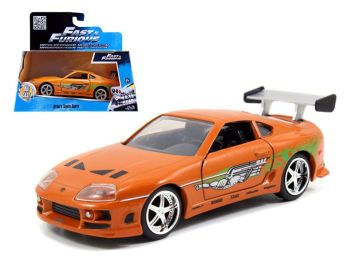Brian\'s Toyota Supra Orange \Fast & Furious\" Movie 1/32 Diecast Model Car by Jada"""