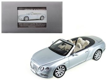 2016 Bentley Continental GT Convertible LHD Silver Frost 1/18 Diecast Model Car by Paragon