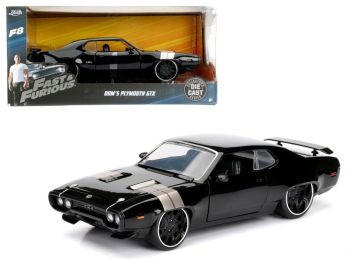 Dom\'s Plymouth GTX Fast & Furious F8 \The Fate of the Furious\" Movie 1/24 Diecast Model Car  by Jada"""