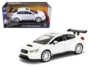 Mr. Little Nobody\'s Subaru WRX STI White \Fast & Furious F8: The Fate of the Furious\" Movie 1/24 Diecast Model Car  by Jada"""