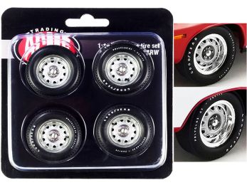 Mopar Rally Wheel and Tire Set of 4 pieces 1/18 by ACME