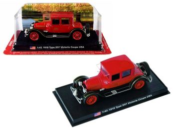 1918 Cadillac Type E57 Victoria Coupe \Fire Chief\" 1/43 Diecast Model Car by Amercom"""