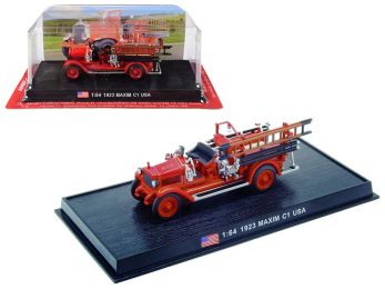 1923 Maxim C1 Fire Engine \Houston Fire Department\" (H.F.D.) Houston (Texas) 1/64 Diecast Model by Amercom"""