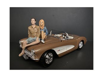 Seated Couple Release III, 2 piece Figurine Set for 1/24 Scale Models by American Diorama