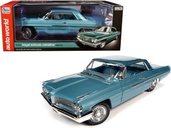 1962 Pontiac Royal Bobcat Catalina Hardtop Test Car Aquamarine 1/18 Diecast Model Car by Autoworld