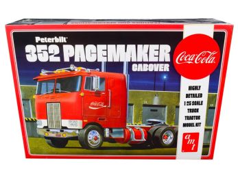 Skill 3 Model Kit Peterbilt 352 Pacemaker Cabover Truck \Coca-Cola\" 1/25 Scale Model by AMT"""