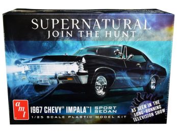 Skill 2 Model Kit 1967 Chevrolet Impala Sport Sedan \Supernatural\" (2005) TV Series 1/25 Scale Model by AMT"""