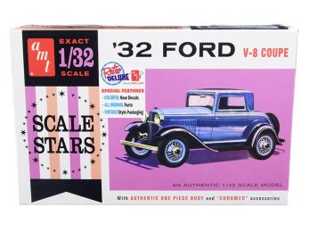 Skill 2 Model Kit 1932 Ford V-8 Coupe \Scale Stars\" 1/32 Scale Model by AMT"""