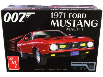 Skill 2 Model Kit 1971 Ford Mustang Mach 1 (James Bond 007) \Diamonds are Forever\" (1971) Movie 1/25 Scale Model by AMT"""