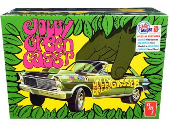 Skill 2 Model Kit 1965 Ford Galaxie \Jolly Green Gasser\" 3-in-1 Kit 1/25 Scale Model by AMT"""