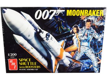 Skill 2 Model Kit Space Shuttle with Boosters \Moonraker\" (1979) Movie (James Bond 007) 1/200 Scale Model by AMT"""