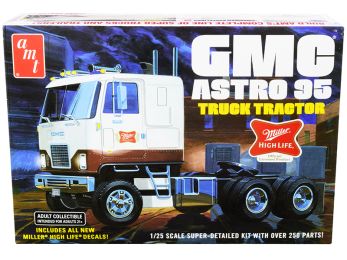Skill 3 Model Kit GMC Astro 95 Truck Tractor Miller 1/25 Scale Model by AMT