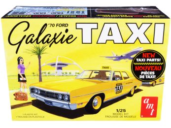 Skill 2 Model Kit 1970 Ford Galaxie Taxi with Luggage 1/25 Scale Model by AMT