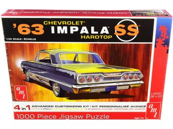 Jigsaw Puzzle 1963 Chevrolet Impala SS Hardtop MODEL BOX PUZZLE (1000 piece) by AMT