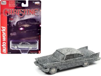 1958 Plymouth Fury (An Evil) After Fire Version \Christine\" (1983) Movie 1/64 Diecast Model Car by Autoworld"""