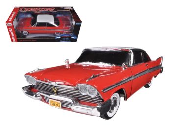 1958 Plymouth Fury \Christine\" Night Time Version 1/18 Diecast Model Car by Autoworld"""