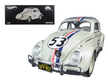 1963 Volkswagen Beetle Herbie Goes to Monte Carlo #53 Elite Edition 1/18 Diecast Model Car by Hotwheels