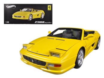 Ferrari F355 Spider Convertible Yellow Elite Edition 1/18 Diecast Car Model by Hotwheels