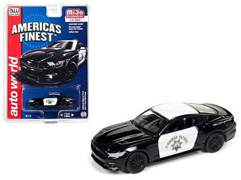 2017 Ford Mustang GT \America\'s Finest\" CHP California Highway Patrol Limited Edition to 3600pcs 1/64 Diecast Model Car by Autoworld"""